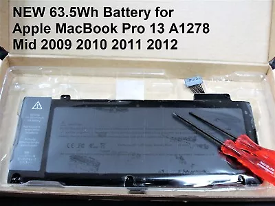 New 63.5Wh A1322 Battery For APPLE MacBook Pro 13  A1278 Mid 2009 2010 2011 2012 • $19.75