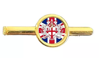 London COA On Union Jack Gold Plated Tie Bar In Bag • £9.99