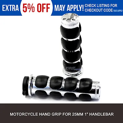 Non-slip Hand Grips 1  Chrome For Yamaha Virago XV 250 500 535 700 750 920 1100 • $23.09