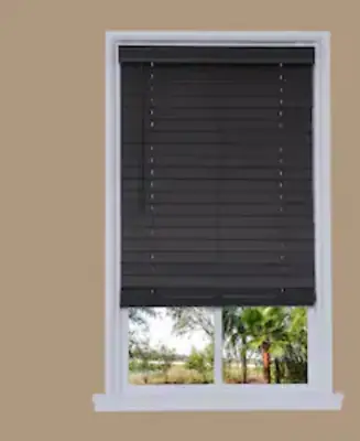 Espresso Faux Wood Blinds From 24.5  W X 72  H Can Be Cut Shorter In Width • $27.95