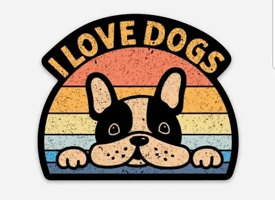 I Love DOGS STICKER - Dog Breed Surf Skateboard Car Vinyl Decal Waterproof • $5.29