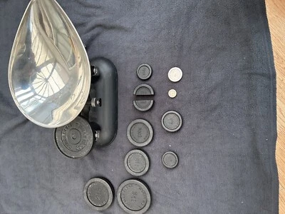 £15 • Buy Vintage Kitchen Cast Iron Weighing Scales With Weights