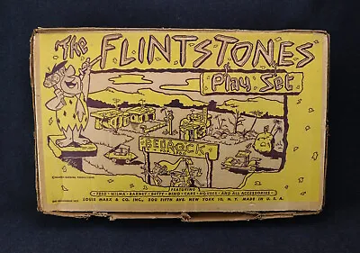 Hanna-Barbera Flintstones Marx Playset With Box Nice Original 1960s • $169.95