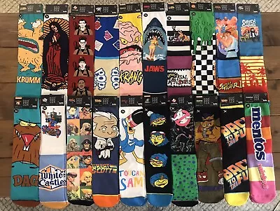 Odd Sox Assorted Crew Socks - Nickelodeon Street Fighter TMNT Jaws & More NWT • $7.99