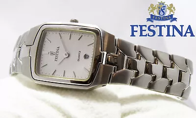 Festina Watch 6629 Model Depose Stainless Steel Date Desigeruhr Plain Elegant • $98.58