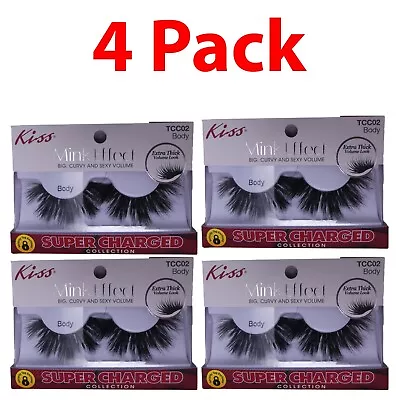 Kiss Mink Effect Super Charged Fake Eyelashes 'Body' 4 Pair • $19