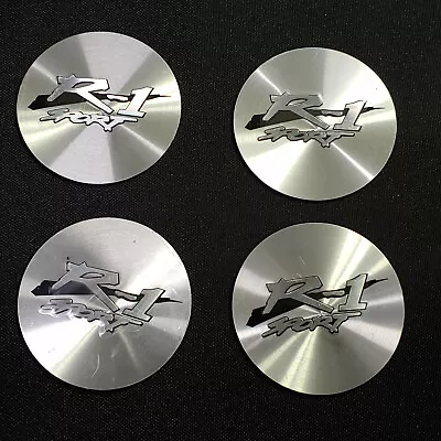 Set Of 4 R-1 Sport Wheel Center Caps Stick-on Medallions Chrome/Black 2-1/8  • $8