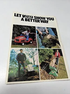 VINTAGE BROCHURE VICTA LAWNMOWER RIDE ON 1970s TOOL TOOLS MANCAVE ADVERTISE • $9.99