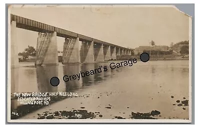 RPPC New Bridge 1909 WILLIAMSPORT MD Maryland Vintage Real Photo Postcard • $9.99