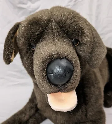 E & J Prima Classic Realistic Chocolate Lab Plush Labrador Retriever Dog Plushie • $62.40