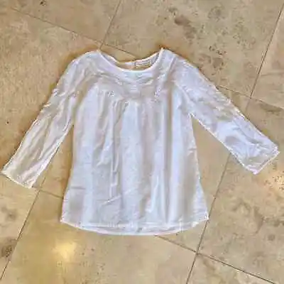 Zara Girls NWOT Casual Collection Cotton/lace Blouse Top 7/8yrs 128cm • $16