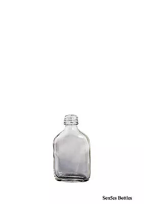 50ml / 5clGlass Bottle Miniature Flask Spirit's With Silver Or Gold Cap • £15.99