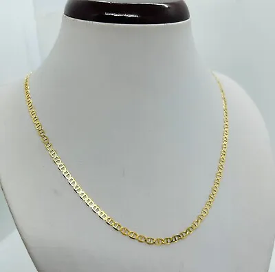 10K Solid Gold Mariner Anchor Link Chain/Necklace Men’s Women's 3.2mm 16 -24  • $289