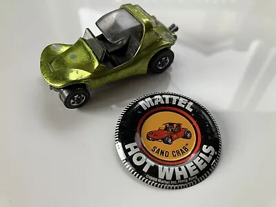 Vintage 1969 Hot Wheels Redline Sand Crab & Button Pin • $9.99