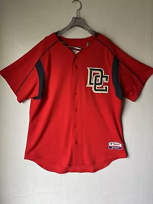 Vintage Washington DC Nationals Majestic Red MLB Baseball Jersey Mens Large • $26.24