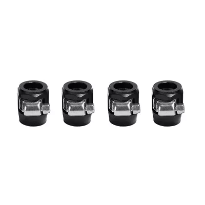 Flexible Rubber Hose Clamps 6AN Finisher Clamp For 3/8 Fuel/Gas/Oil Hose 4PCS • $11.99