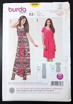 NEW! Burda Style 6606 Sewing Pattern Misses Dress Maxi & Short Sz 6-18 • $4.95