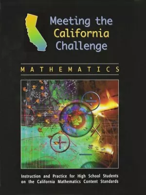 MEETING THE CALIFORNIA CHALLENGE MATH SE (MTG THE CA By Pearson Education *VG+* • $35.95