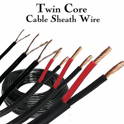 Twin Core Copper Battery Cable Red Black Insulated Sheath Automotive Solar Wire • $26.96