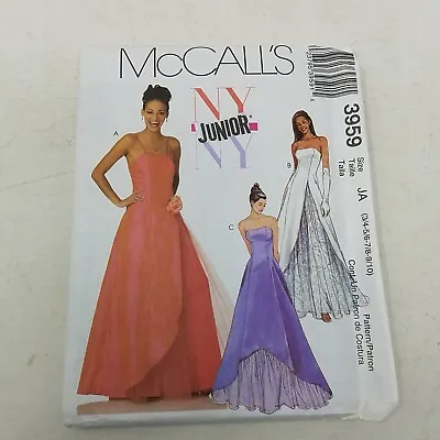 McCalls Girls NY NY JR Formal Dress Sewing Pattern 3959 Sizes 3 4 5 6 7 8 9 10 • $21.24