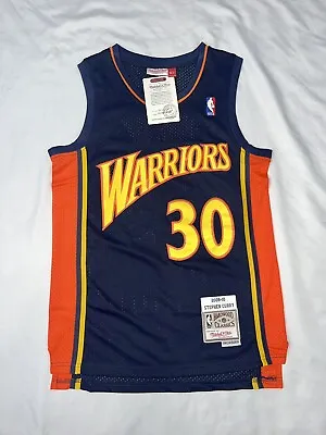 Steph Curry Warriors Jersey Men's Mitchell And Ness 2009-10 Size S Vintage NBA • $59