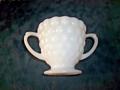 Jeanette Bubble White Milk Glass Sugar Dish • $7