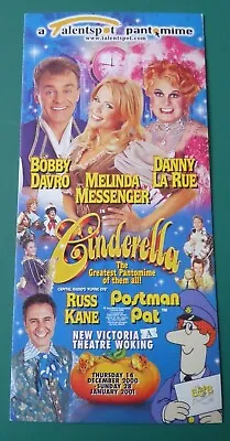 DANNY LA RUE BOBBY DAVRO MELINDA MESSENGER Woking Theatre Pantomime Flyer 2000 • £5