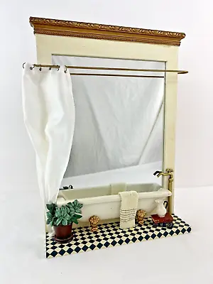Vintage Hanging 3D Diorama Art Bathroom Wall Mirror Decor • $24