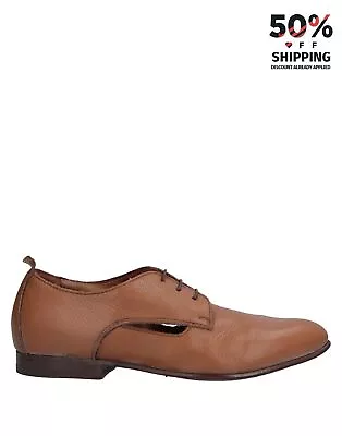 RRP€257 MOMA Leather Derby Shoes US9 UK6 EU39 Brown Flat Made In Italy • $63.15