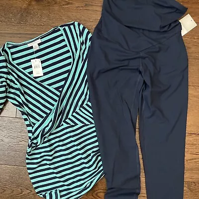 NWT Maternity Short Sleeve Shirt And Leggings  Lot Of 2 • $20