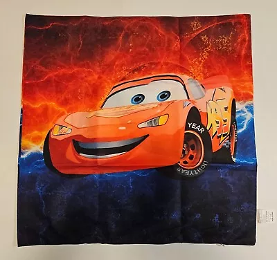 Disney Pixar “Cars” Lightning McQueen 18x18” Throw Pillow Case With Zipper NEW • $14.95