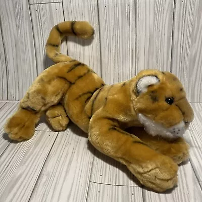 Rainforest Cafe Realistic Tiger Lion Plush Stuffed Animal Wildlife Jungle 10” • $18.99