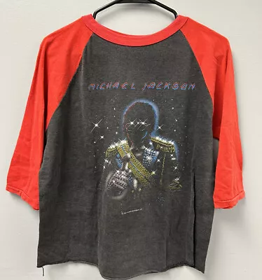 Vintage Michael Jackson Concert Shirt 1984 Victory Tour 3/4 Sleeve Single Stitch • $125
