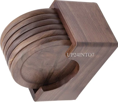 $14.39 • Buy Set Of 6 Tea Coasters Set- Drink Coaster For Cups Mugs Coffee Beer Cans Bar Gift