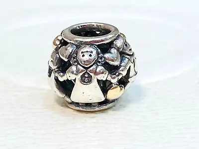 $49 • Buy Authentic Pandora Family Forever Two Tone Gold Silver Charm 791040 Retired