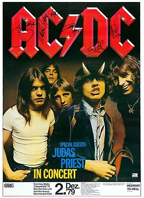 AC/DC Reproduction 4  X 6  Mini Concert Poster Free Top Loader #2 • $4.99