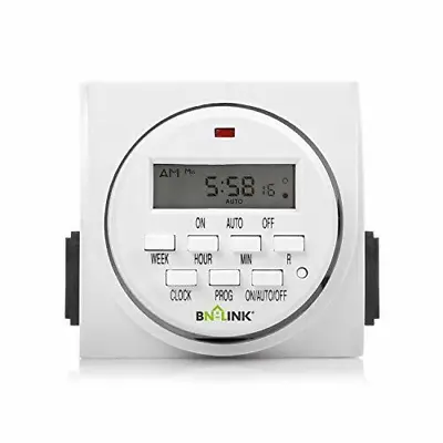 BN-LINK 7Day Heavy Duty Digital LCD Programmable Timer Dual Outlet Plug In Clock • $12.95