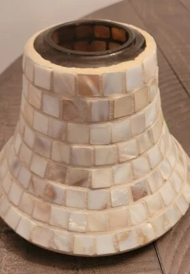 $25.99 • Buy Yankee Candle Mother Of Pearl Mosaic Glass Candle Shade Cover