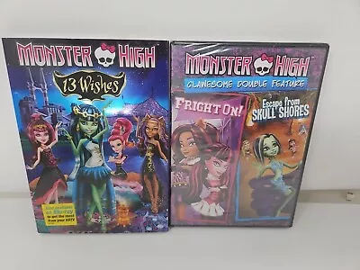 MONSTER HIGH CLAWESOME DOUBLE FEATURE And 14 Wishes DVD NEW SEALED  • $13.99