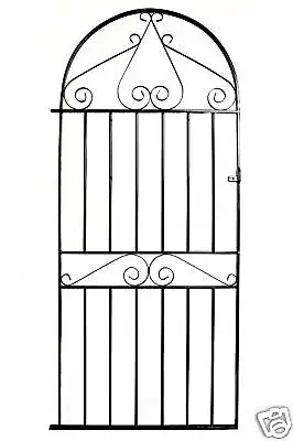 Metal Arched Garden Side Gate To Fit 3ft(915mm) Gap X 6ft2(1880mm) High WWB17 • £89.99