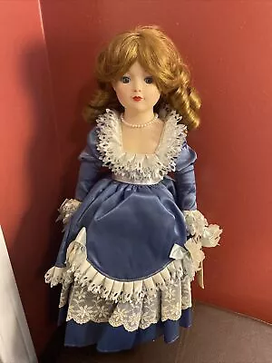 Vintage Porcelain Doll With Kaiser Chicago Doll Stand 18” Head To Toe With Stand • $69.95