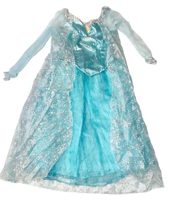 Authentic DISNEY PARKS World Frozen Princess ELSA Dress Costume XL 14/16 New • $34.20