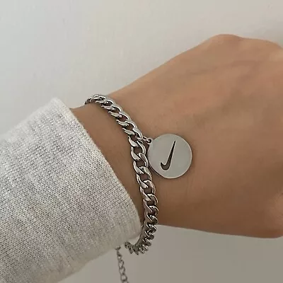 Nike Round Pendant Chain Bracelet - Swoosh Nike Jewelry • $18