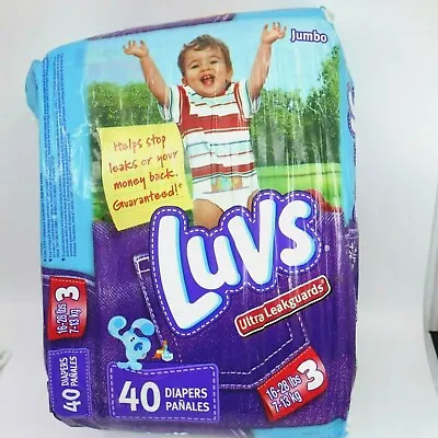 (1) Package Of 28 Count Vintage Luvs Blue’s Clues Diapers 2007 Size 3 RARE  • $99