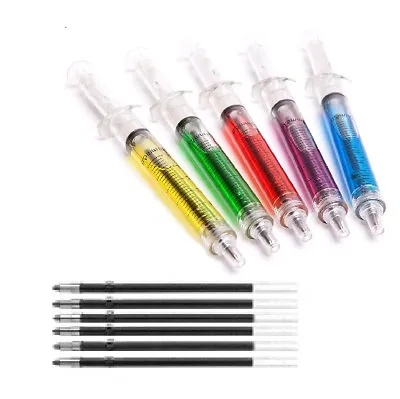 £4.49 • Buy NOVELTY SYRINGE PENS & Refills (CHOICE OF COLOURS)- Great Value Spooky Fun Pens