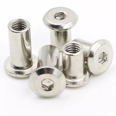 M3 M4 M5 M6 M8 M10 Steel Rivet Cap Nuts Hex Socket Furniture Connector Barrel • $99.95