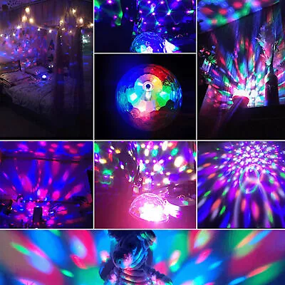 (Red) Speaker Disco Ball LED RGB Colorful Mini Music Mobile Stage UK • £18.24