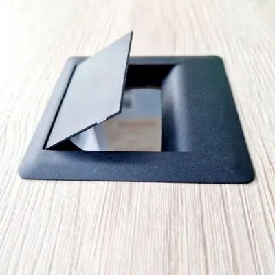 Square PC Computer Desk Plastic Grommet Table Cable Tidy Wire Hole Cover • £3.11