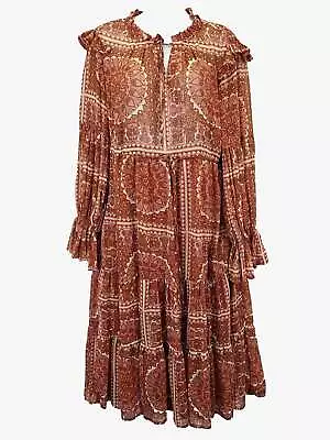 Assorted Brands Bohemian Metallic Paisley Maxi Dress Size 12 • $47.99