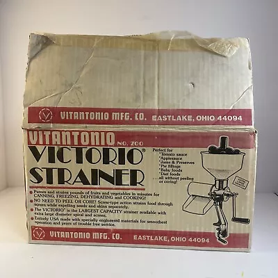 $40.50 • Buy Vintage Victorio No 200 Strainer Tomato Sauce Baby Foods Ketchup Purees Off-Grid